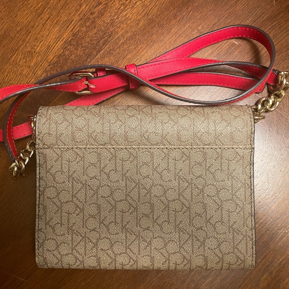 Monogram Print Leather Crossbody Bag - Picture 2 of 3